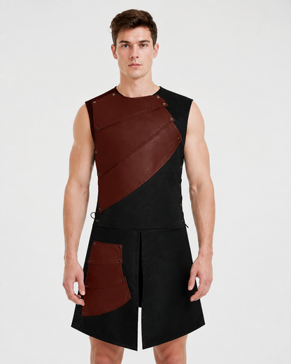 Sleeveless Dress with Asymmetrical Overlays Costume Dresses detail 2