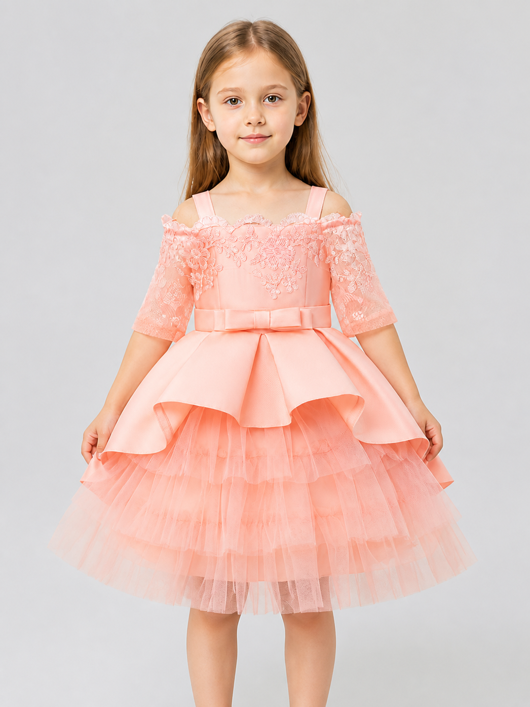 Princess Lace and Tulle Party Tutu Dress Costume Dresses detail 3