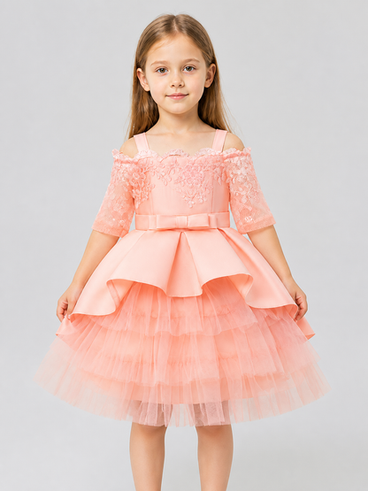 Princess Lace and Tulle Party Tutu Dress Costume Dresses detail 3