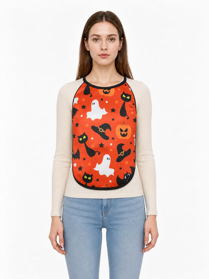 Orange Pet Vest with Halloween Print Costumes detail 3