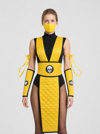 Mortal Kombat Ninja Cosplay Costume with Mask Costume Masks detail 3