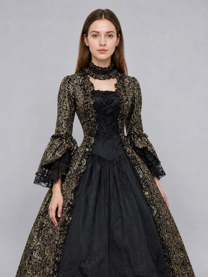 Long Victorian Gothic-Style Dress