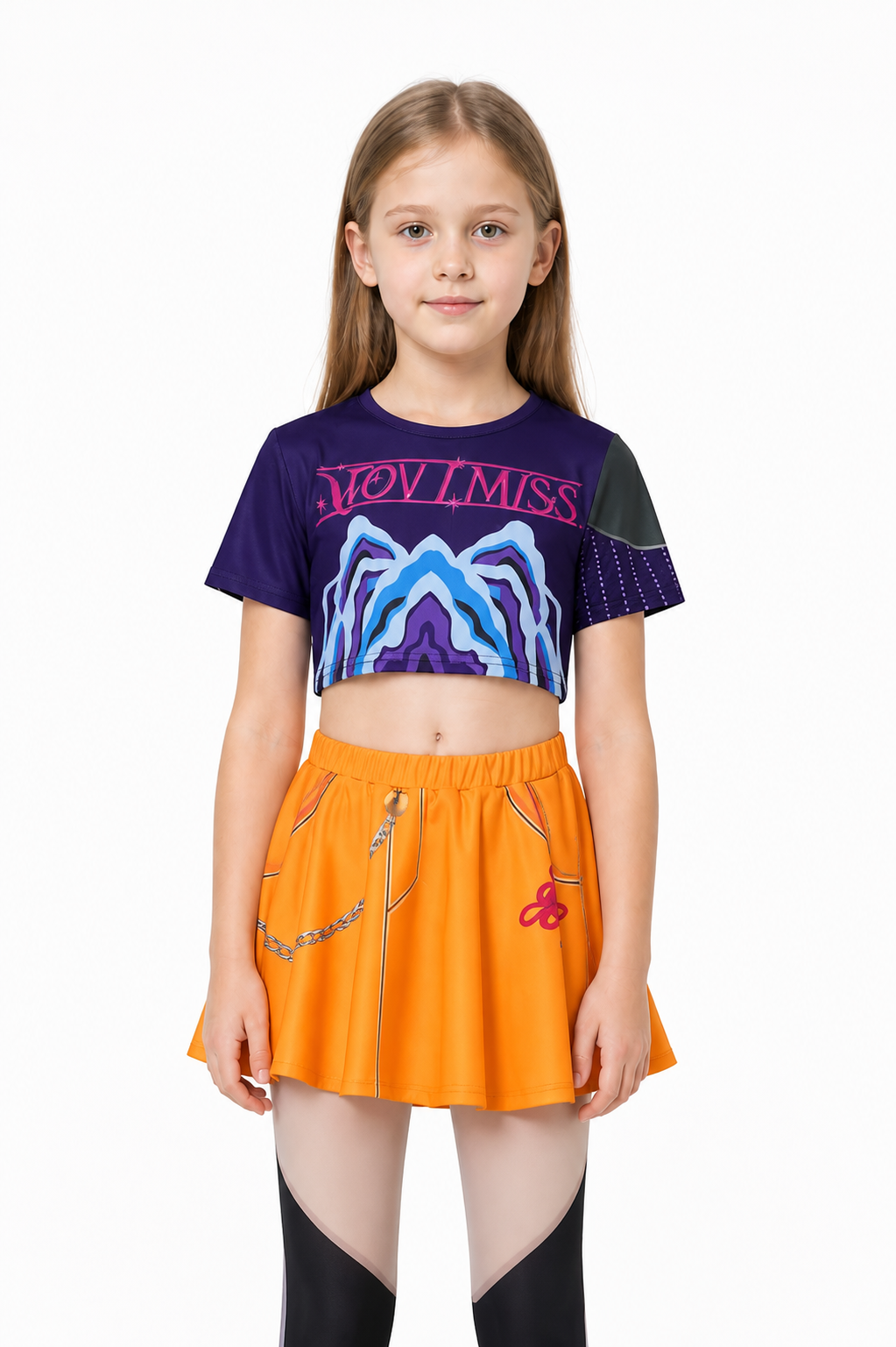 Children's Halloween Costume with an Orange Skirt and Top Costumes detail 3