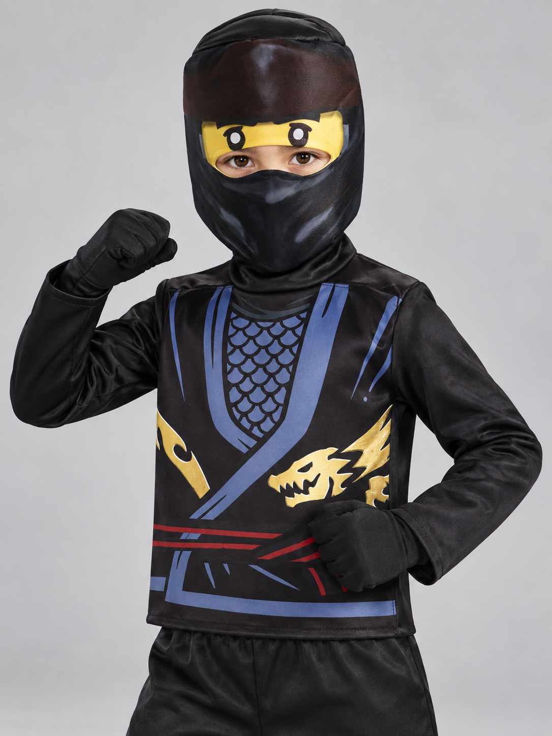 Kids' Ninja Costume Black with Mask
