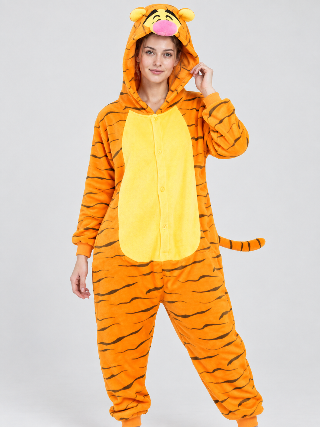 Tiger Kigurumi Pajama with Hood and Tail