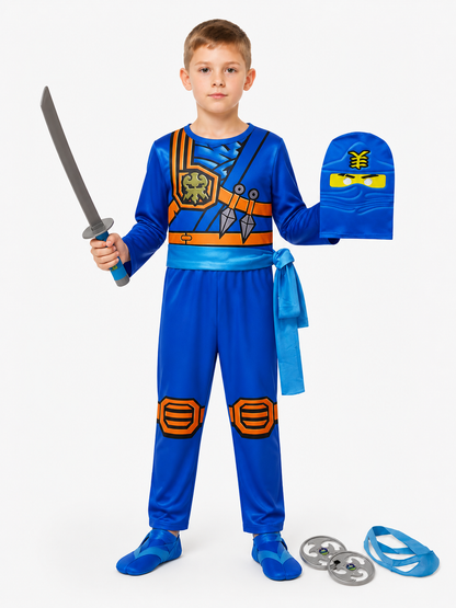 Ninja Costume Jumpsuit with Mask and Sword Costume Masks detail 3