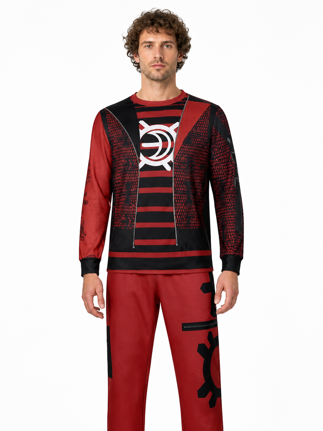 Children's Victor Costume, Red and Black, for Halloween Costumes detail 3