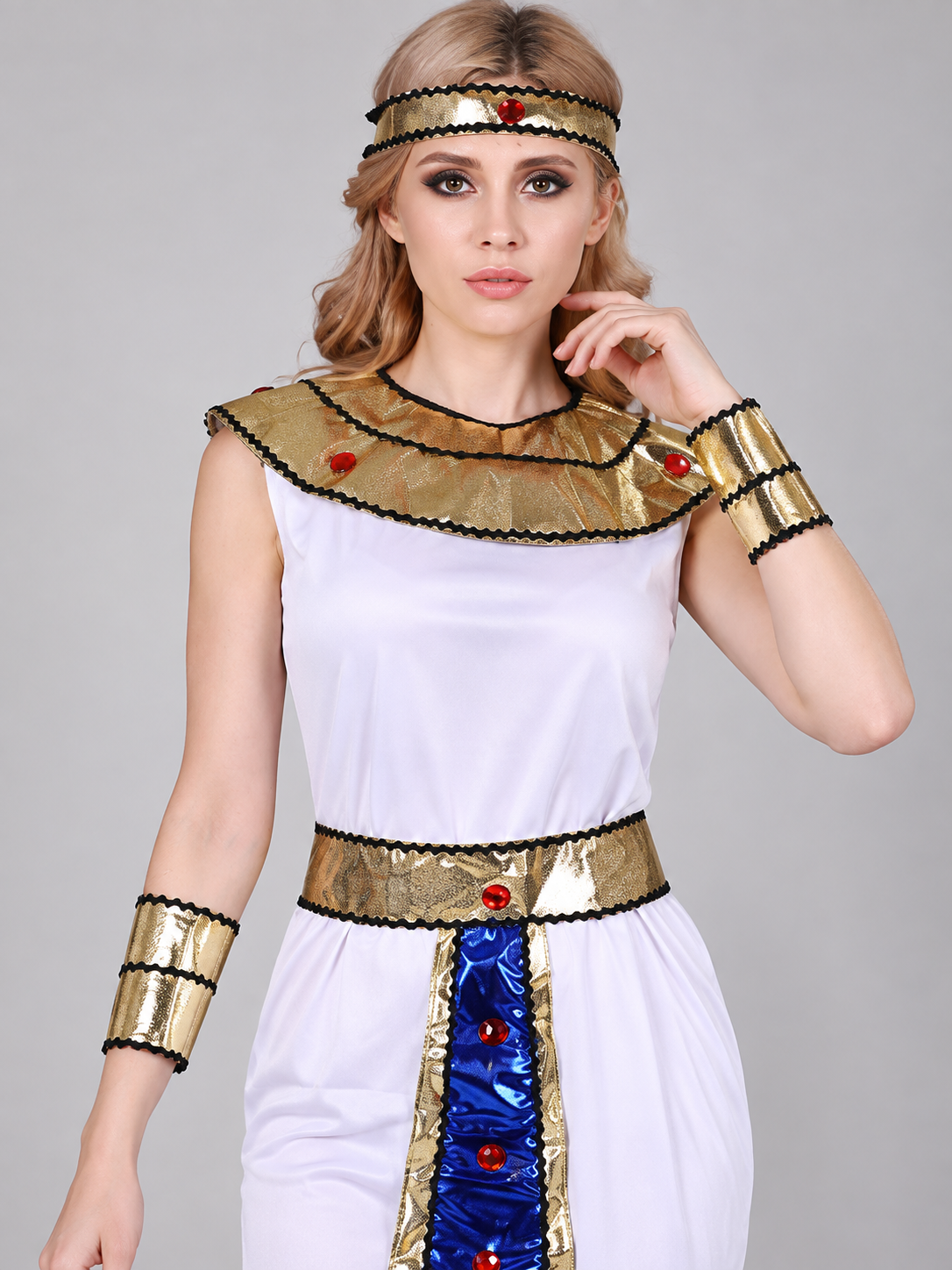 Egyptian-Style Carnival Costume with Gold Trim
