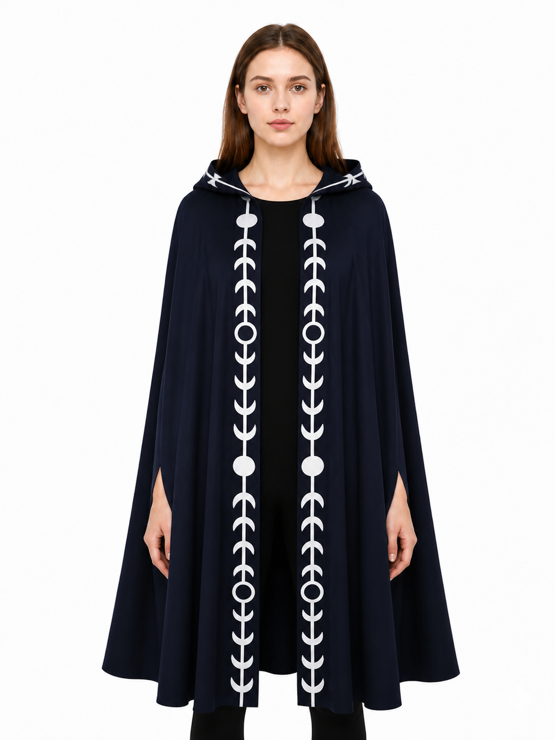 Hooded Cloak Cape, Blue, for Cosplay Costume Capes detail 3
