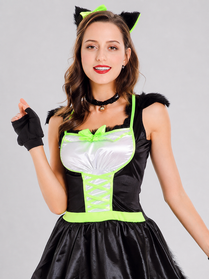 Cat Cosplay Costume with Ears and Tail