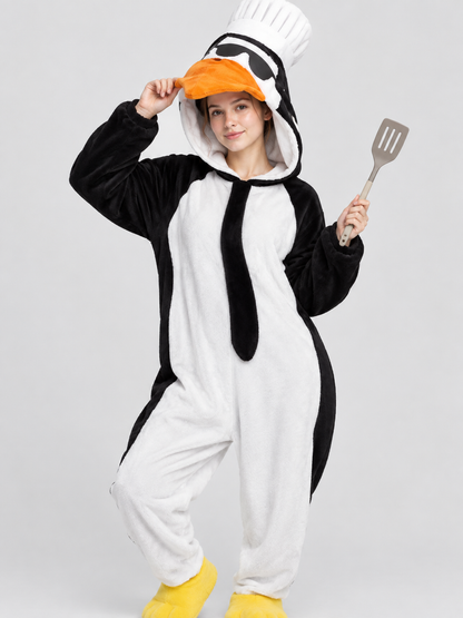 Penguin Hooded Kigurumi Pajama with Orange Beak