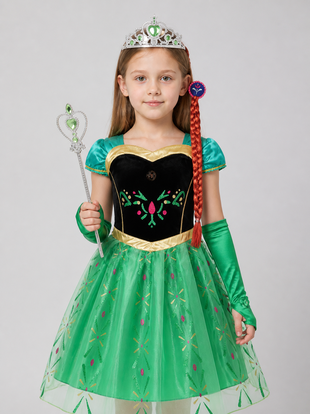 Anna Costume with Crown and Wand for Children Ages 2–8 product detail 3
