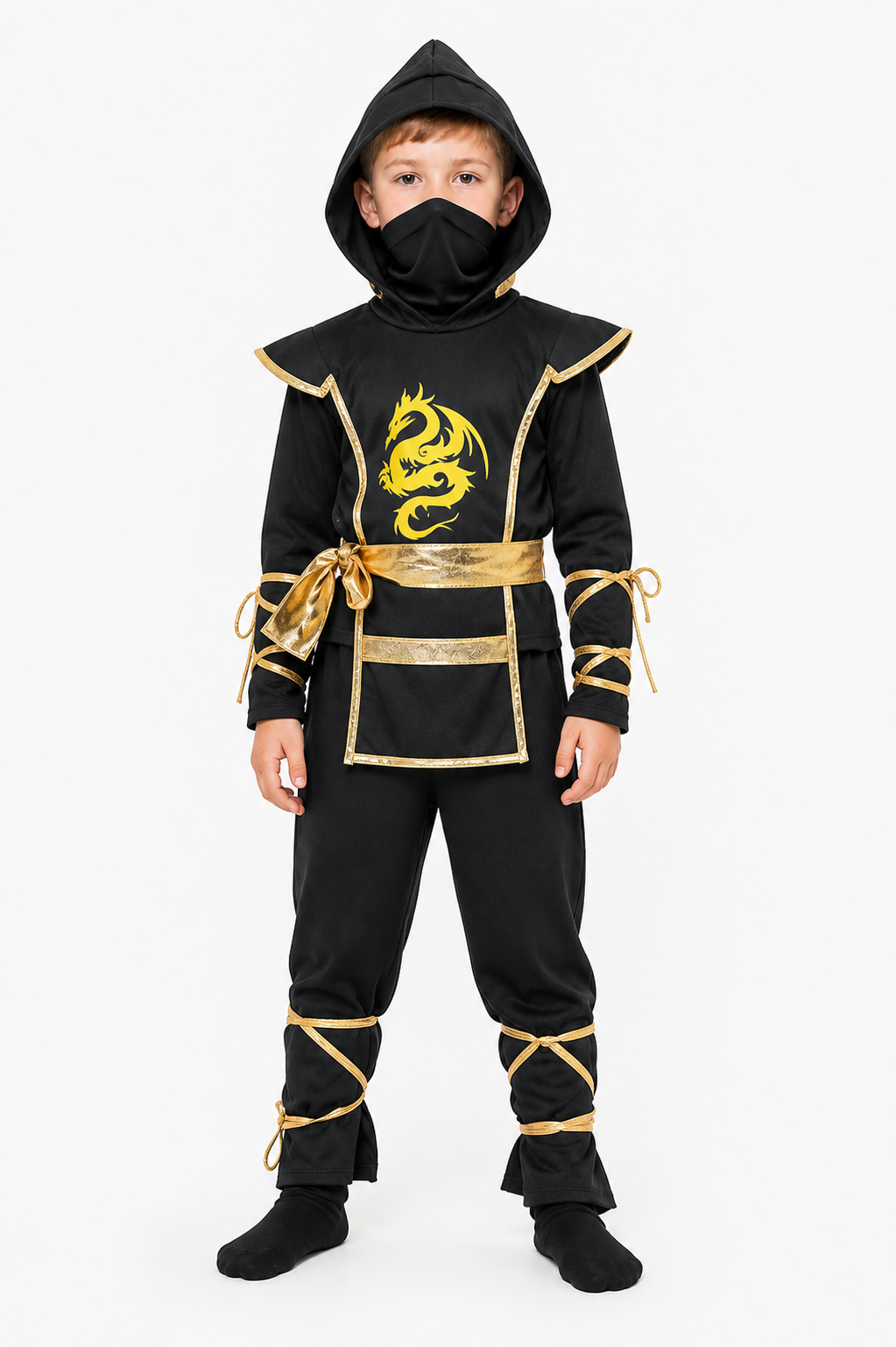 Kids' Ninja Costume with Hood and Dragon Costumes detail 3
