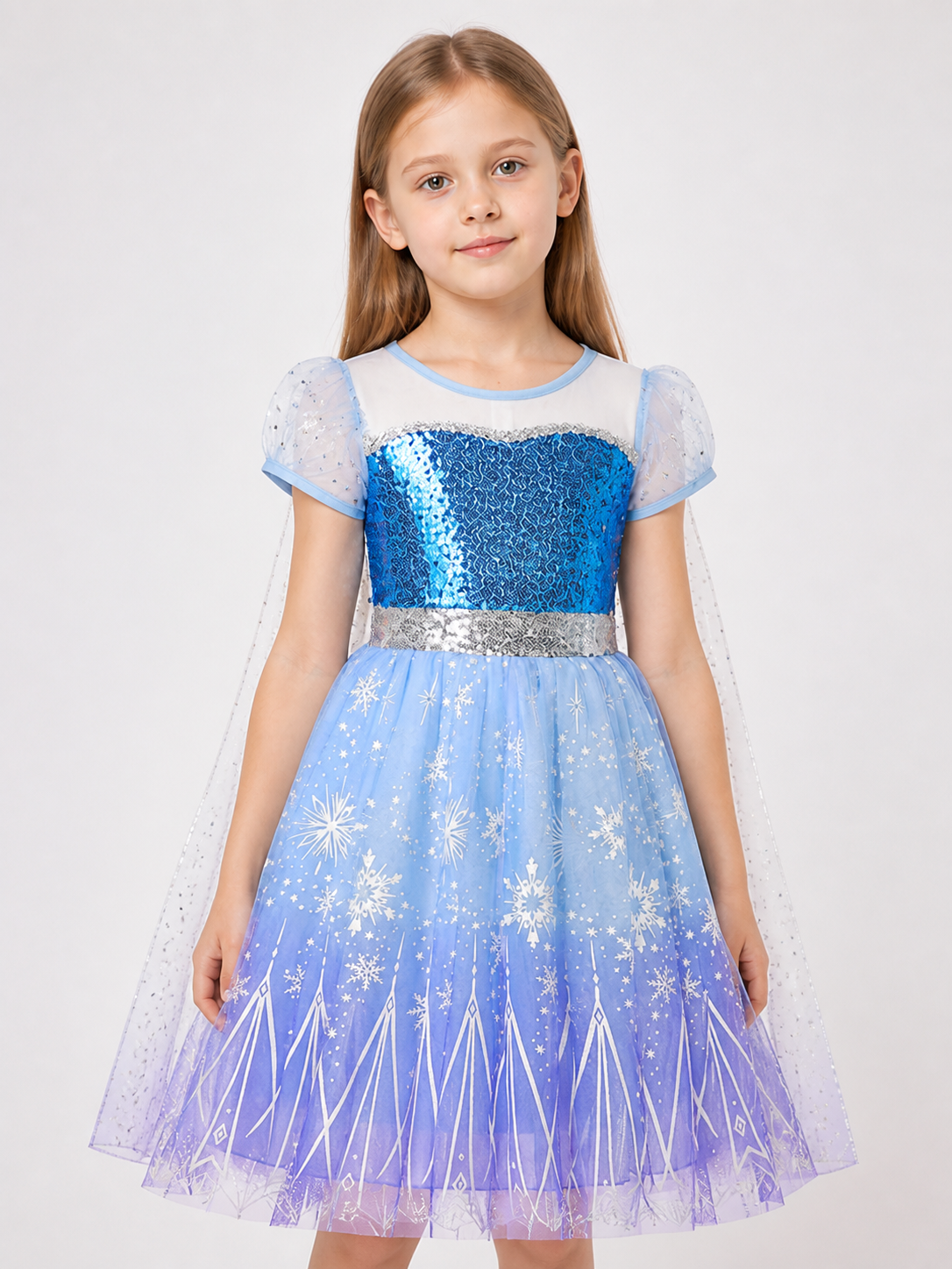 Princess Costume with Snowflakes for Halloween