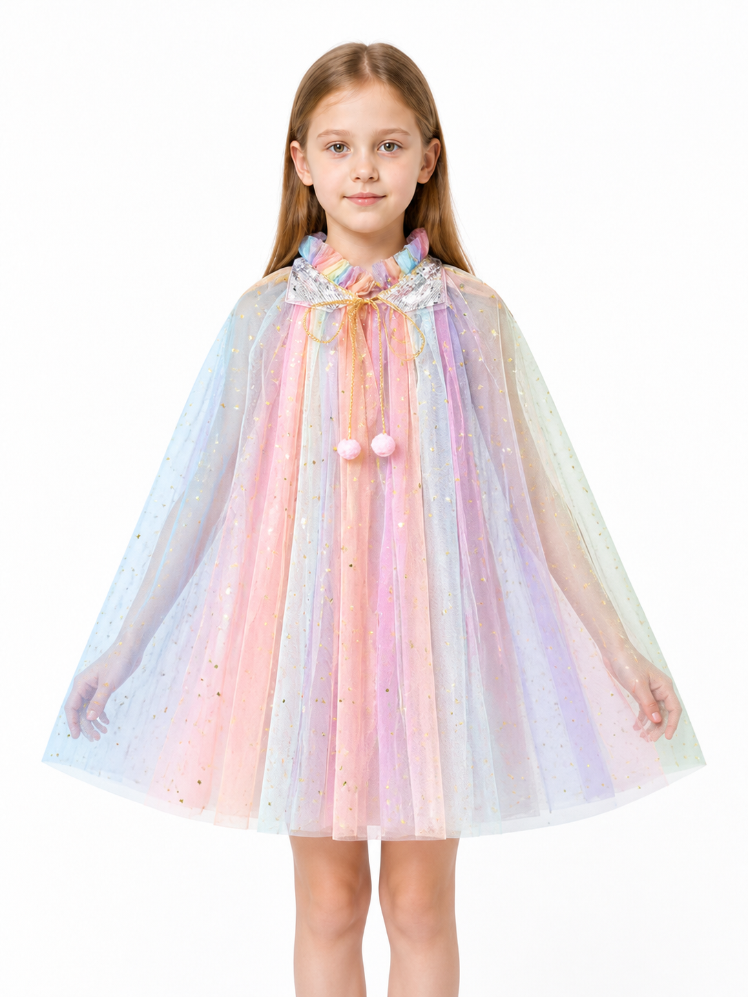Children’s Cape Cloak with Sequins and Stars product detail 3