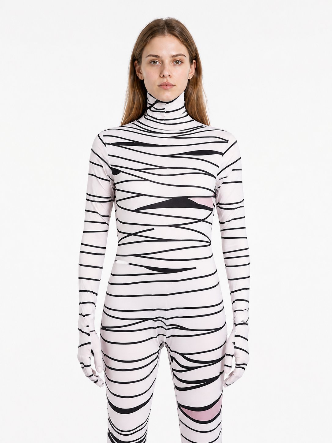 Hooded Mummy Jumpsuit with Long Sleeves product detail 3