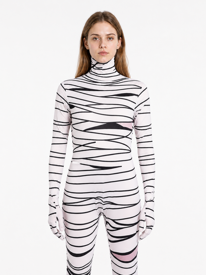 Hooded Mummy Jumpsuit with Long Sleeves product detail 3