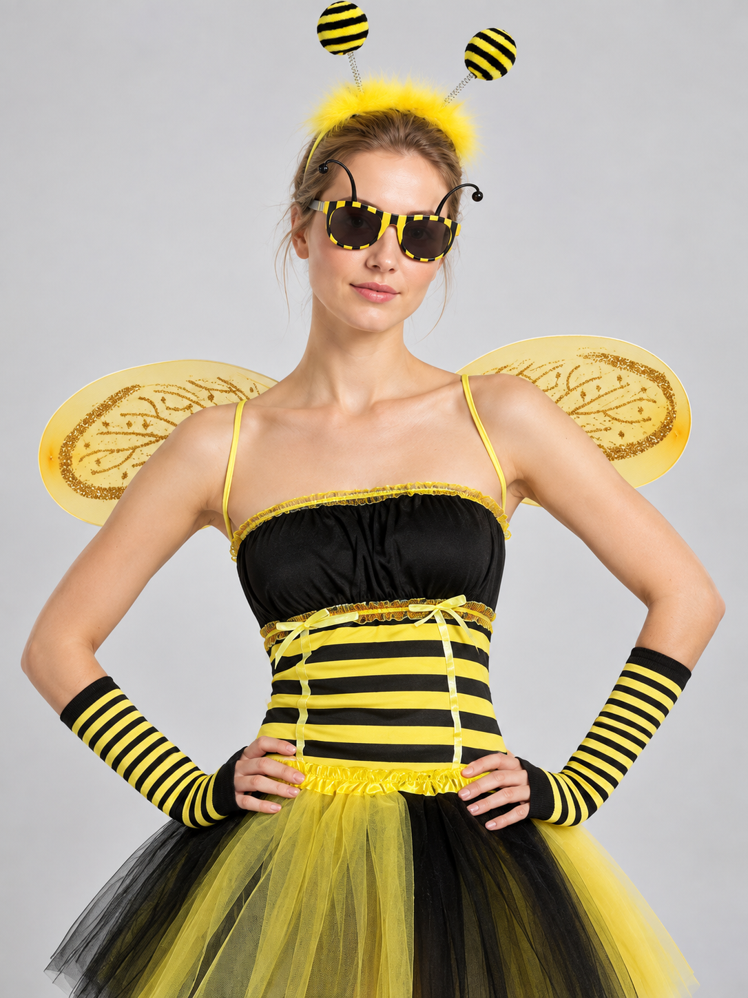 Bee Costume Set with Wings and Tutu Skirt Costumes detail 2