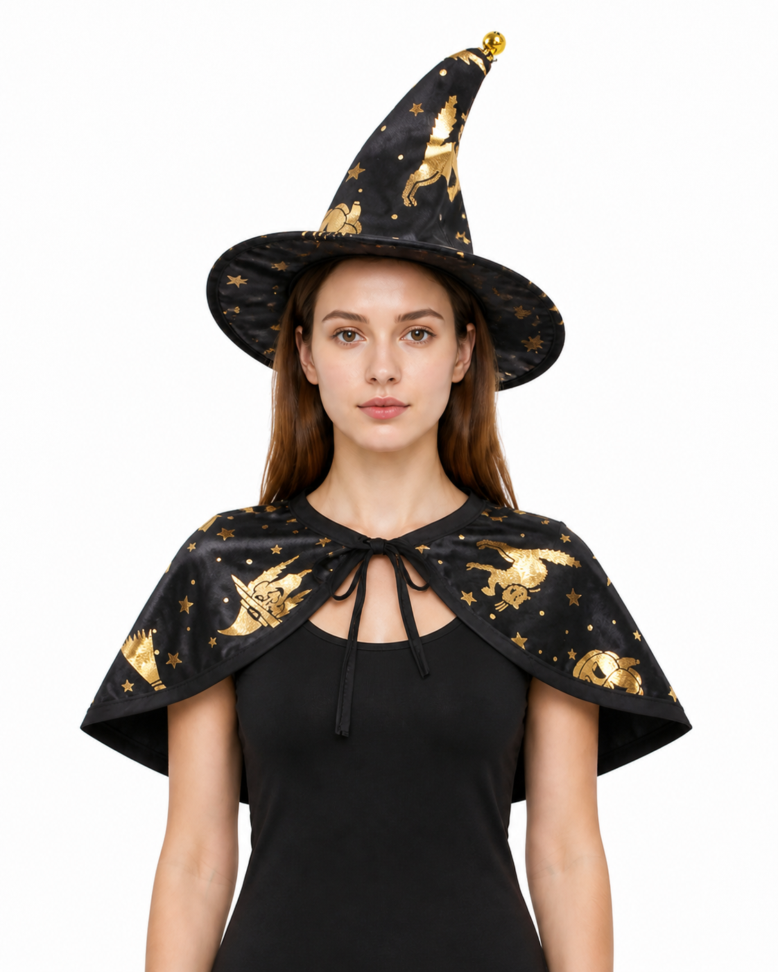 Pet Witch Costume with Cape and Hat Costume Capes detail 3