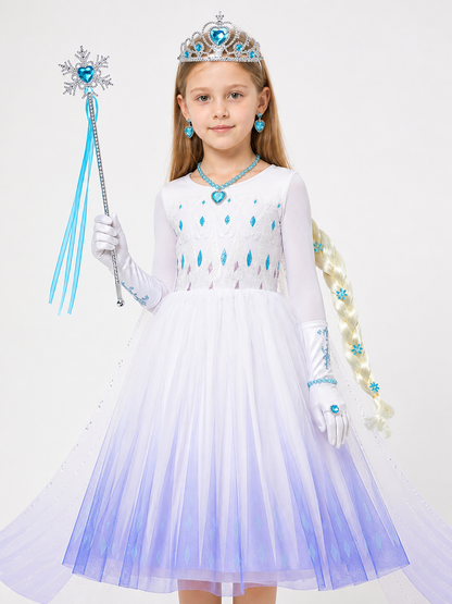 Snow Queen Costume for Halloween and Cosplay Costumes detail 2