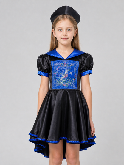 Zombie Cosplay Dress Costume with Ruffles