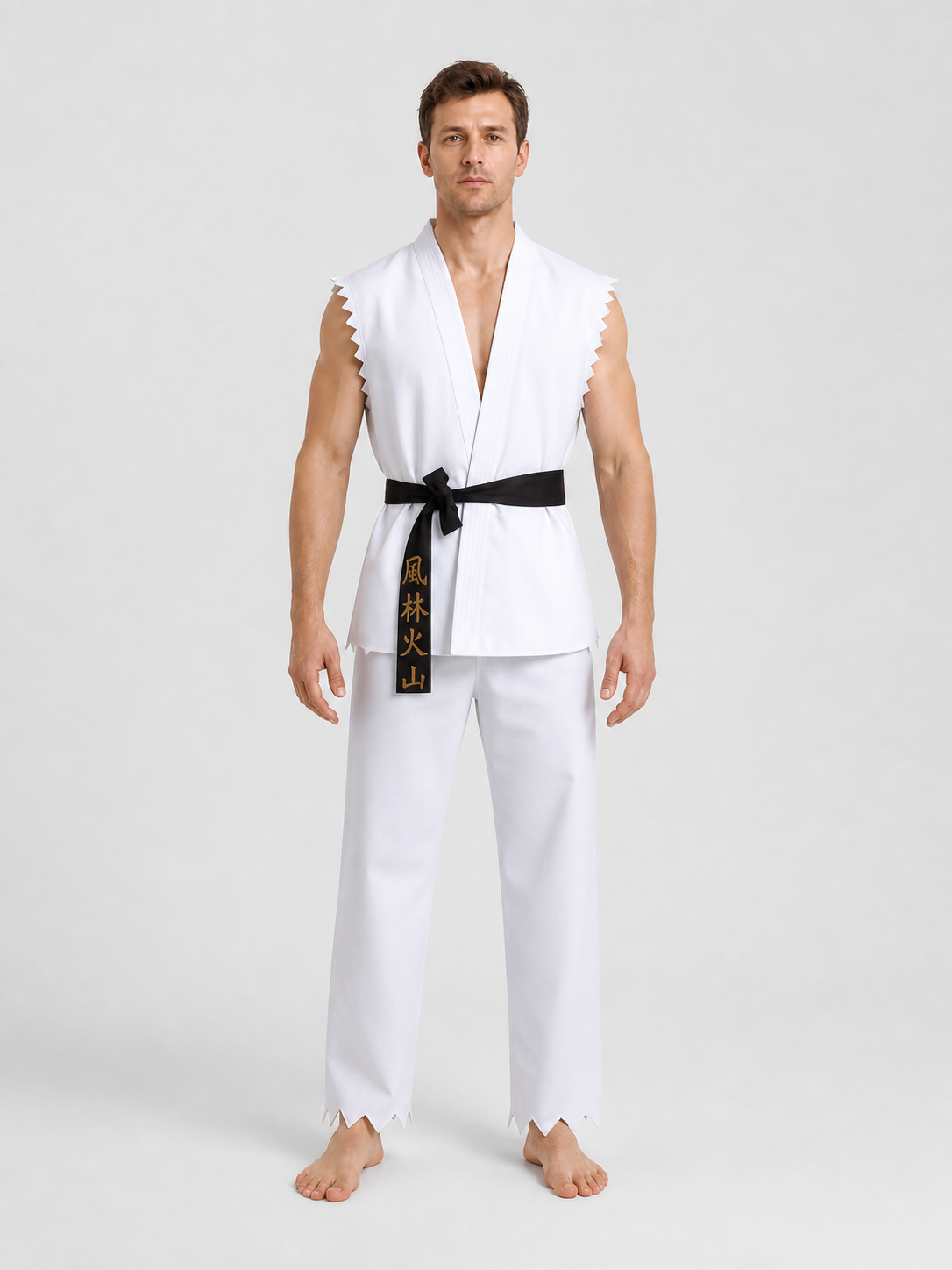Ryu and Ken Cosplay Costume, Sleeveless Set Costumes detail 3