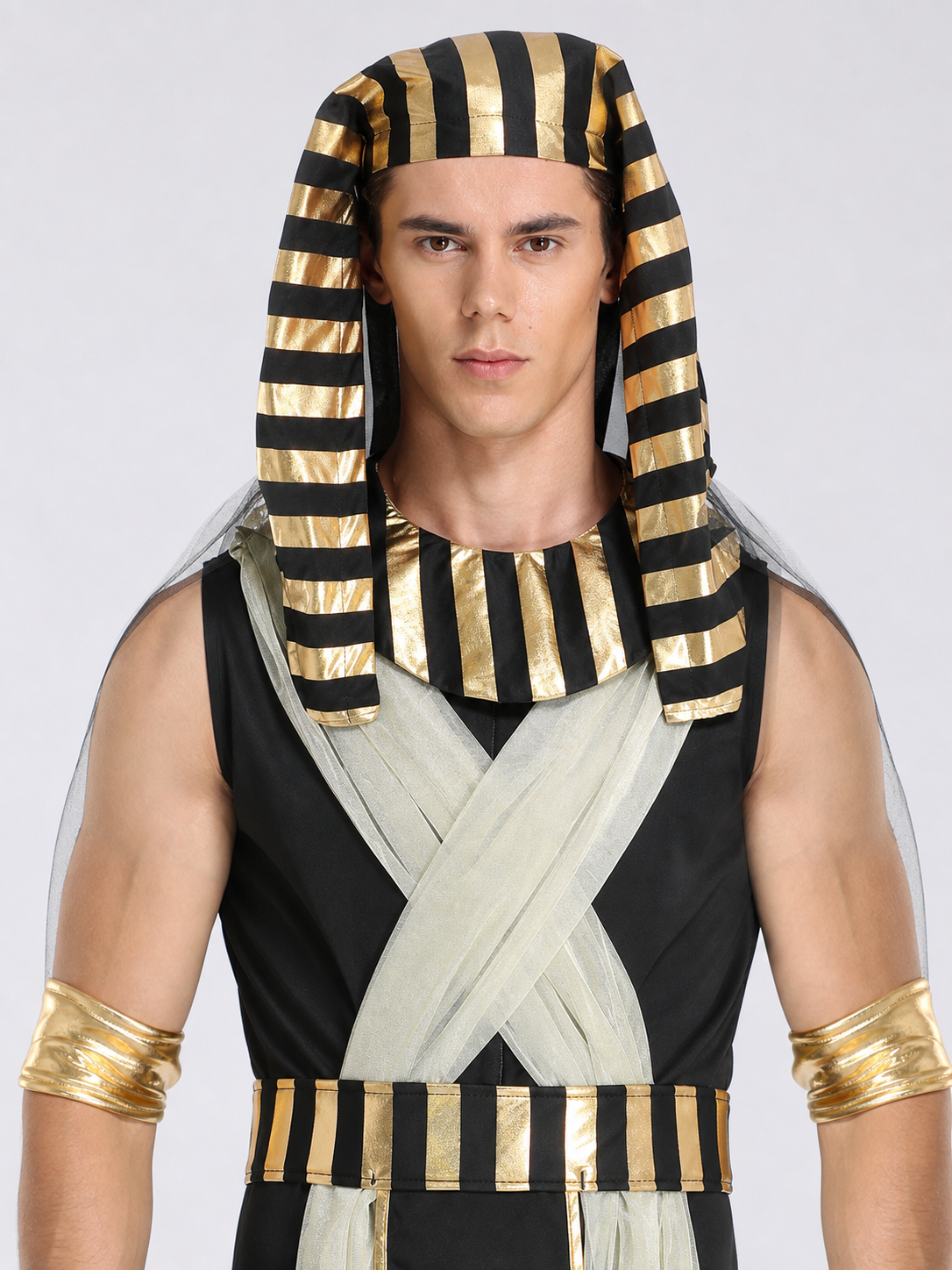 Ancient Egyptian-Style Costume with Pharaonic Decoration