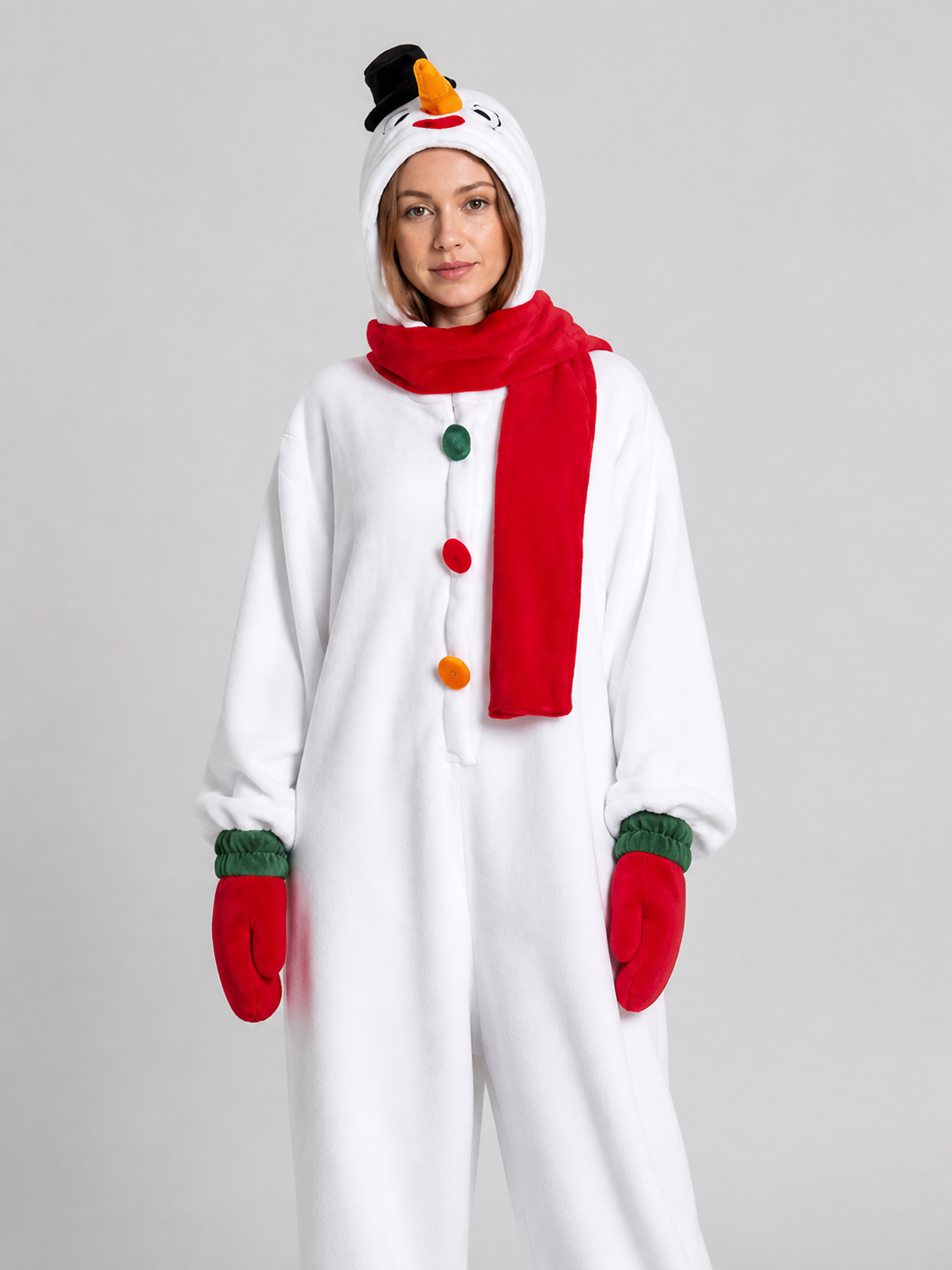 Snowman Costume: Hooded Jumpsuit for Cosplay Costumes detail 3