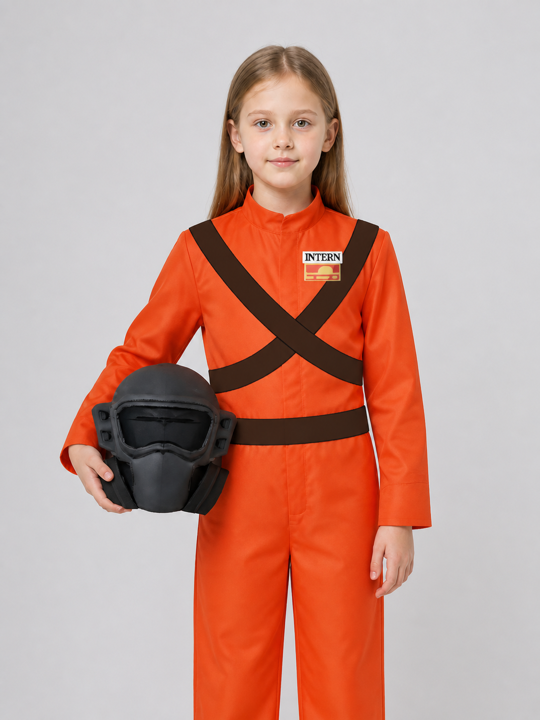 Lethal Company Cosplay, Orange Jumpsuit and Mask Costume Masks detail 3