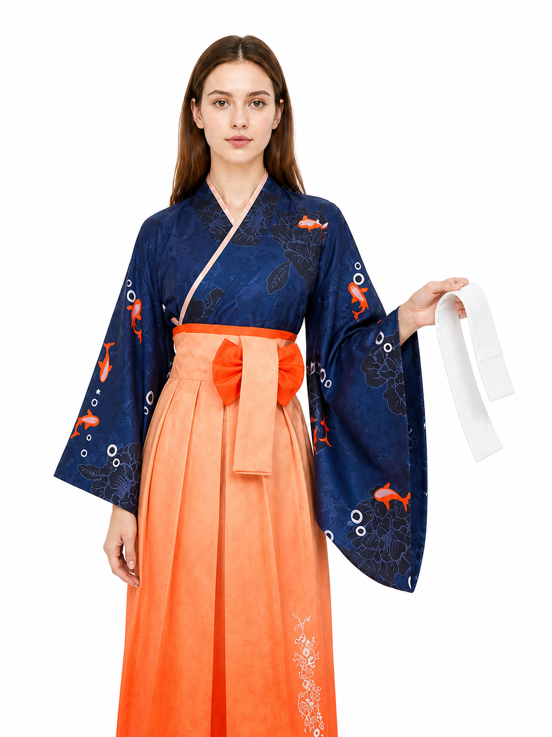 Amelia Watson Orange Fish Cosplay Kimono