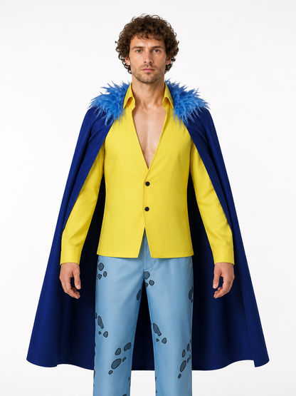 Trafalgar Law Cosplay Costume with Cape and Pants Costume Capes detail 3