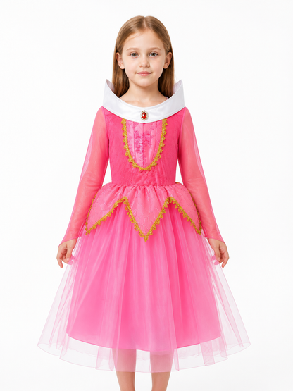 Princess Dress with White Collar and Full Skirt Costume Dresses detail 3