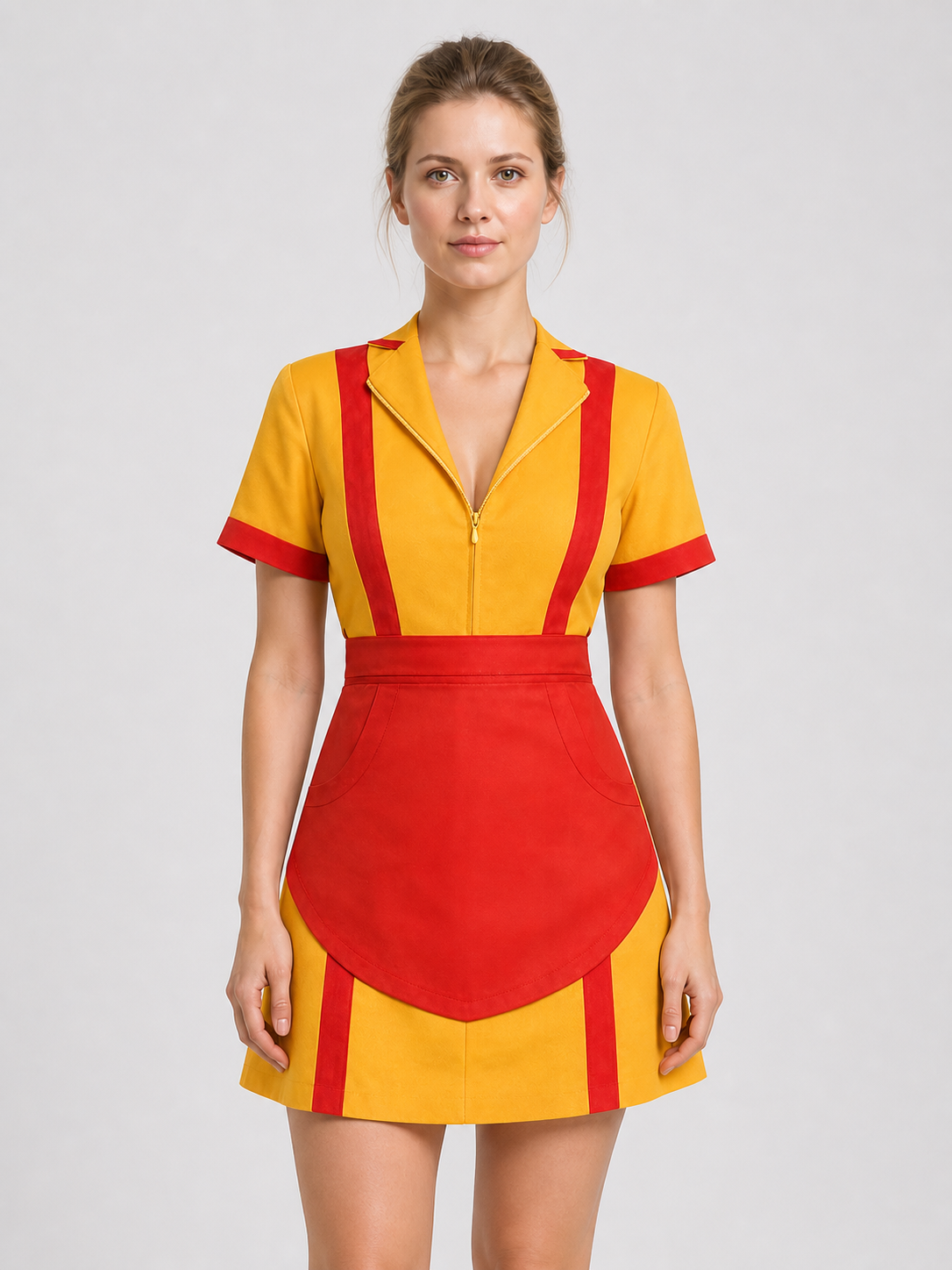 “2 Broke Girls” Cosplay Costume with Dress and Apron product detail 2