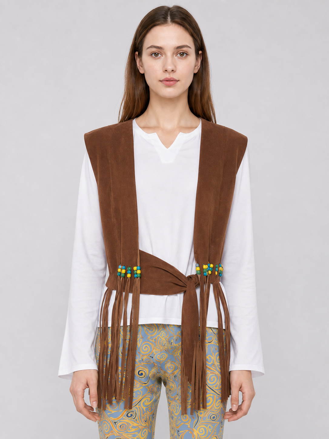 Stage Costume with Vest, Fringe, and Pants Costumes detail