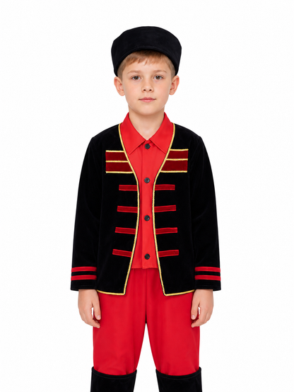 Russian Folk Costume for Boys with Hat and Boots Costume Headwear detail 3