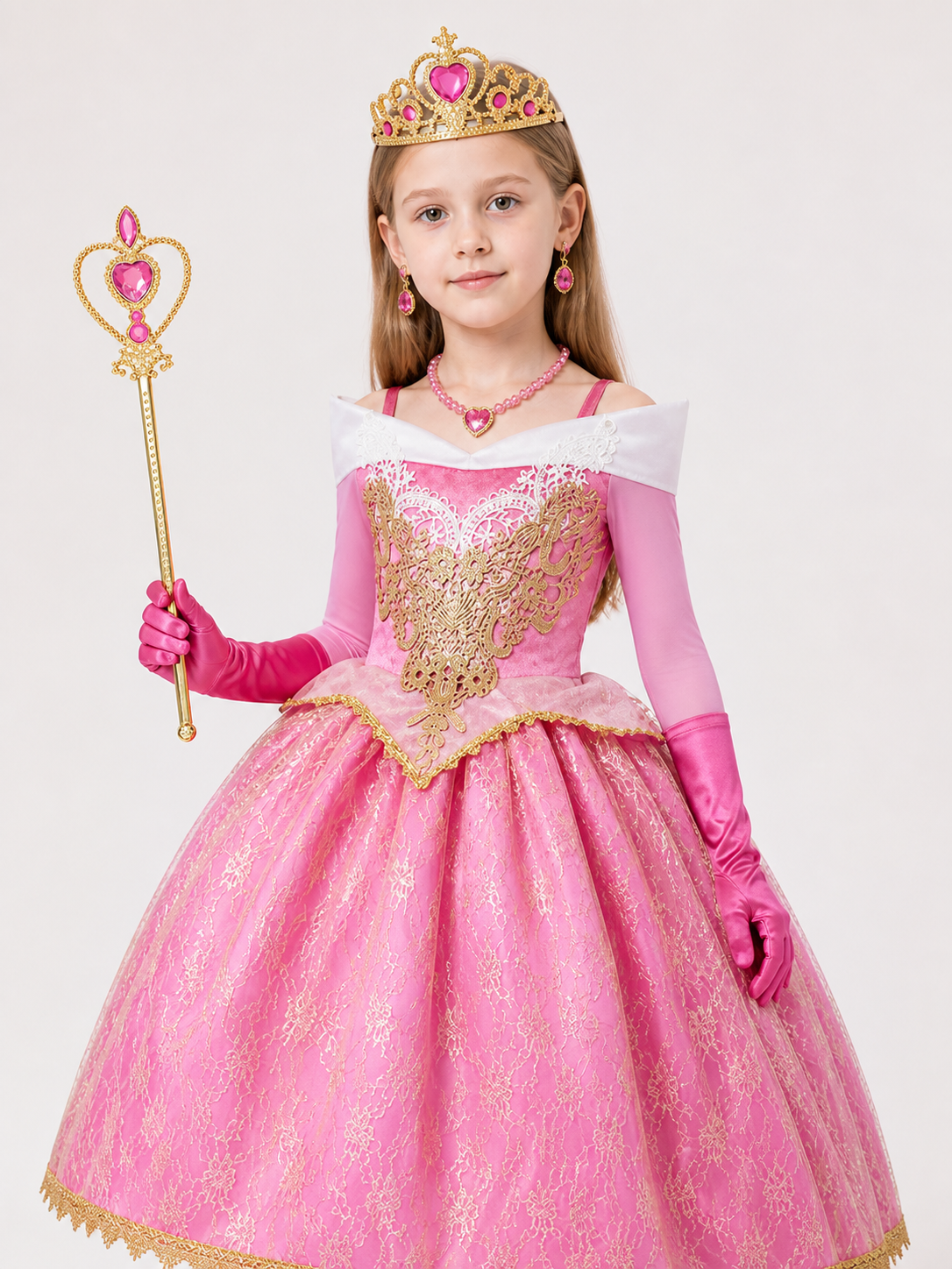 Pink Princess Costume for Halloween Costumes detail 2