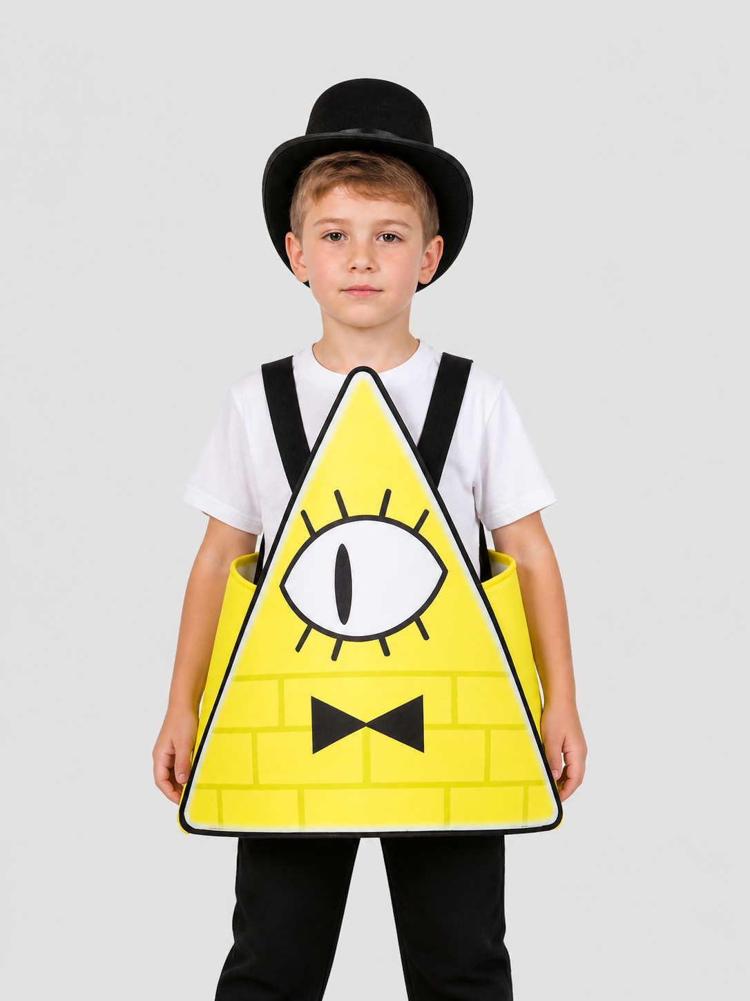 Bill Cipher Cosplay Costume: Triangular Look with Hat Costume Headwear detail 3