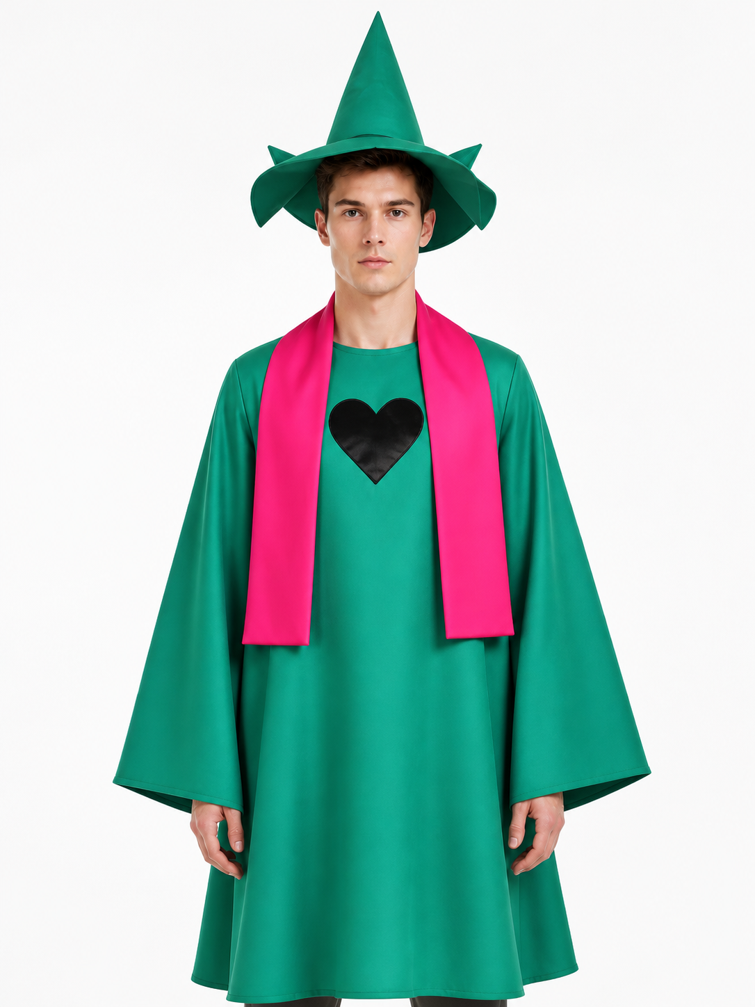 Ralsei Cosplay Costume from Undertale with a Pointed Hat and Scarf Costume Headwear detail 3