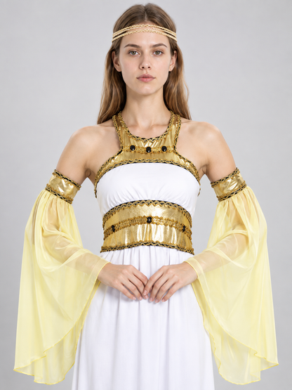 Antique-Style Costume with Yellow Sleeves Costumes detail 2