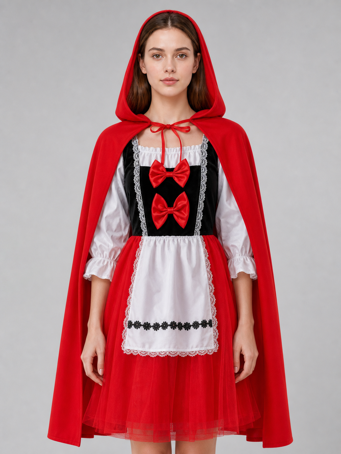 Little Red Riding Hood Costume with Dress and Cape