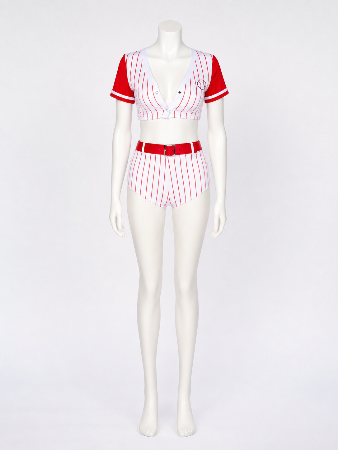 Striped Baseball Outfit: Top and Shorts Costumes detail 2