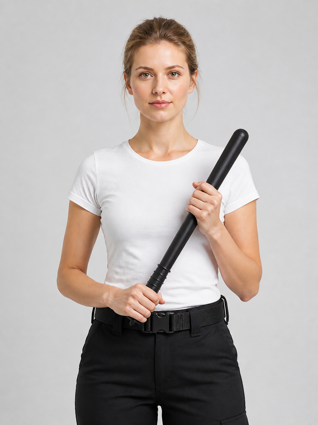 Black Police Baton for Cosplay and Halloween Costumes detail 2