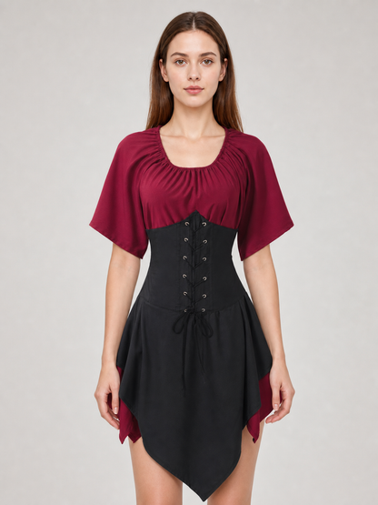 Gothic-Style Costume Dress with Corset Panel