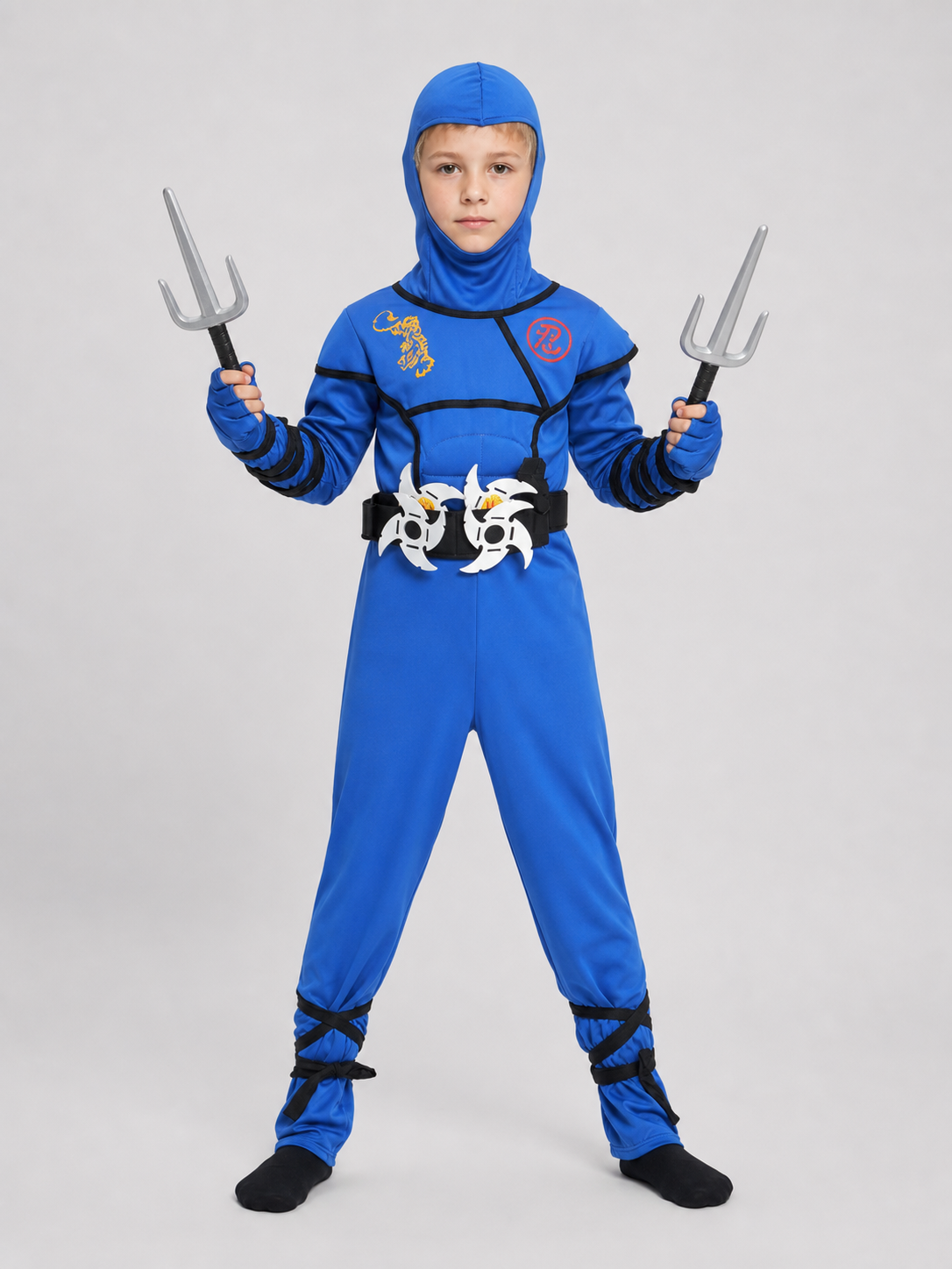 Ninja Cosplay Costume, Jumpsuit with Mask Costume Masks detail 3