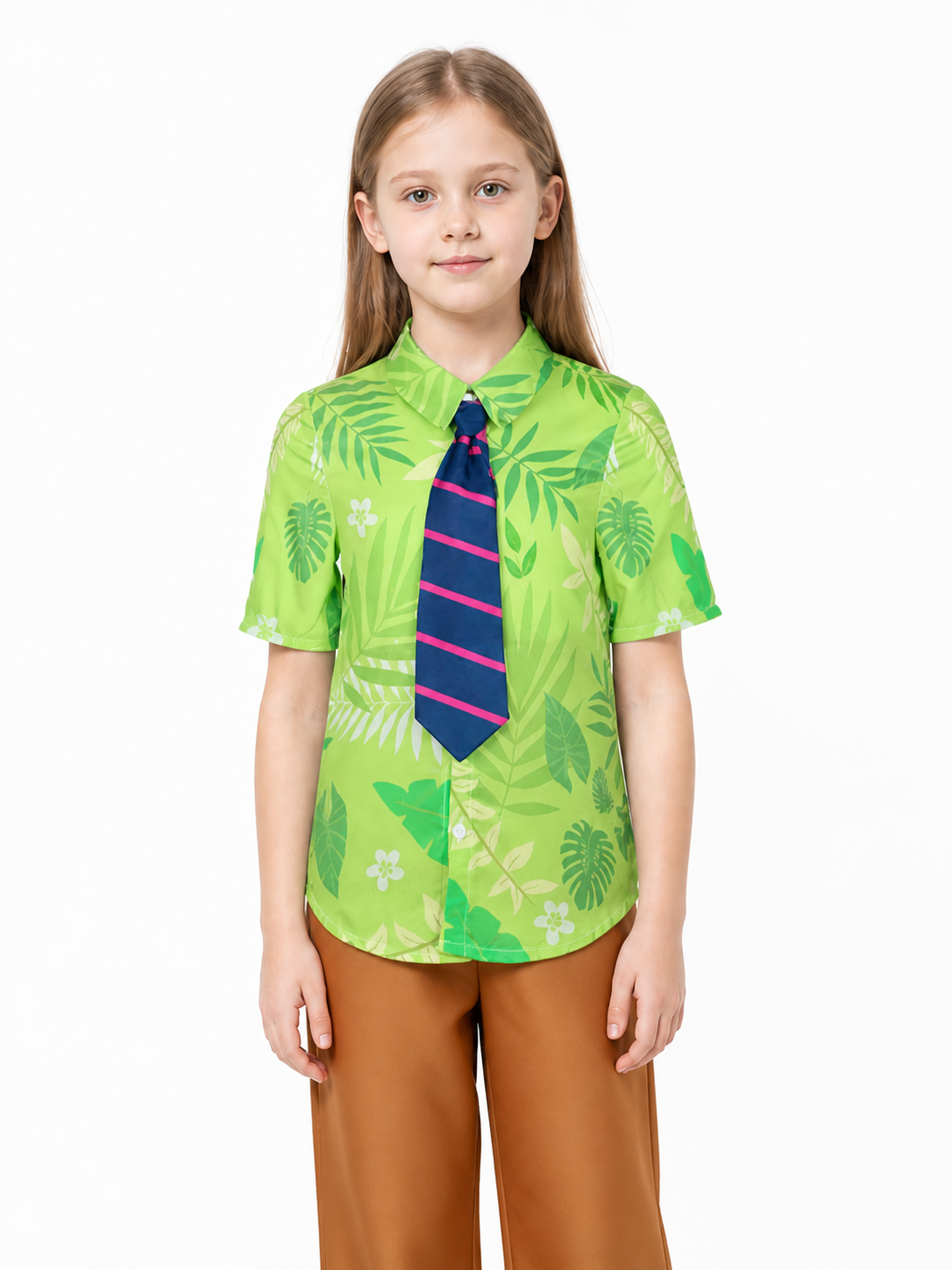 Nick the Fox costume with a green shirt, trousers, and tie Costumes detail 2