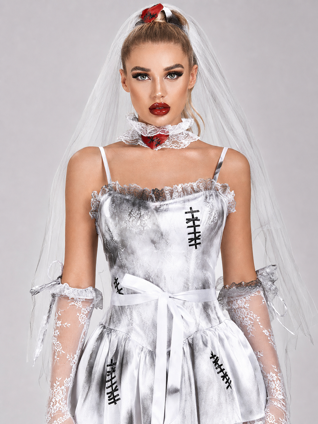 Gothic Lace Halloween Costume Dress