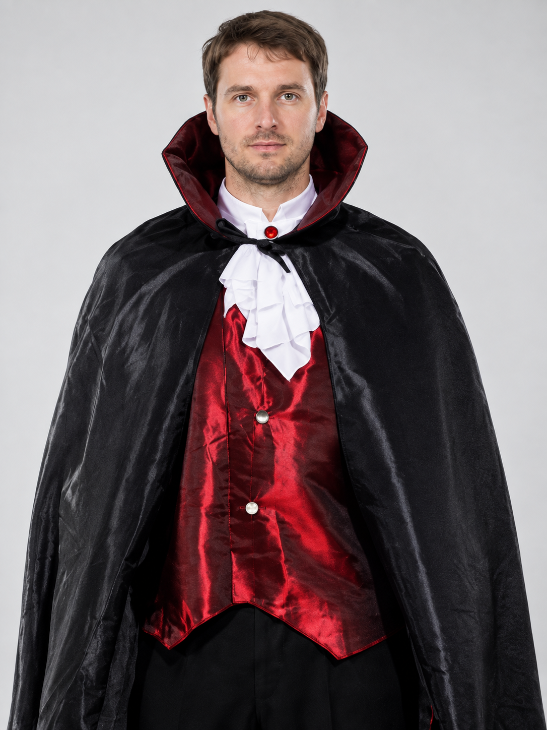 Adult Vampire Costume with Cape and Vest