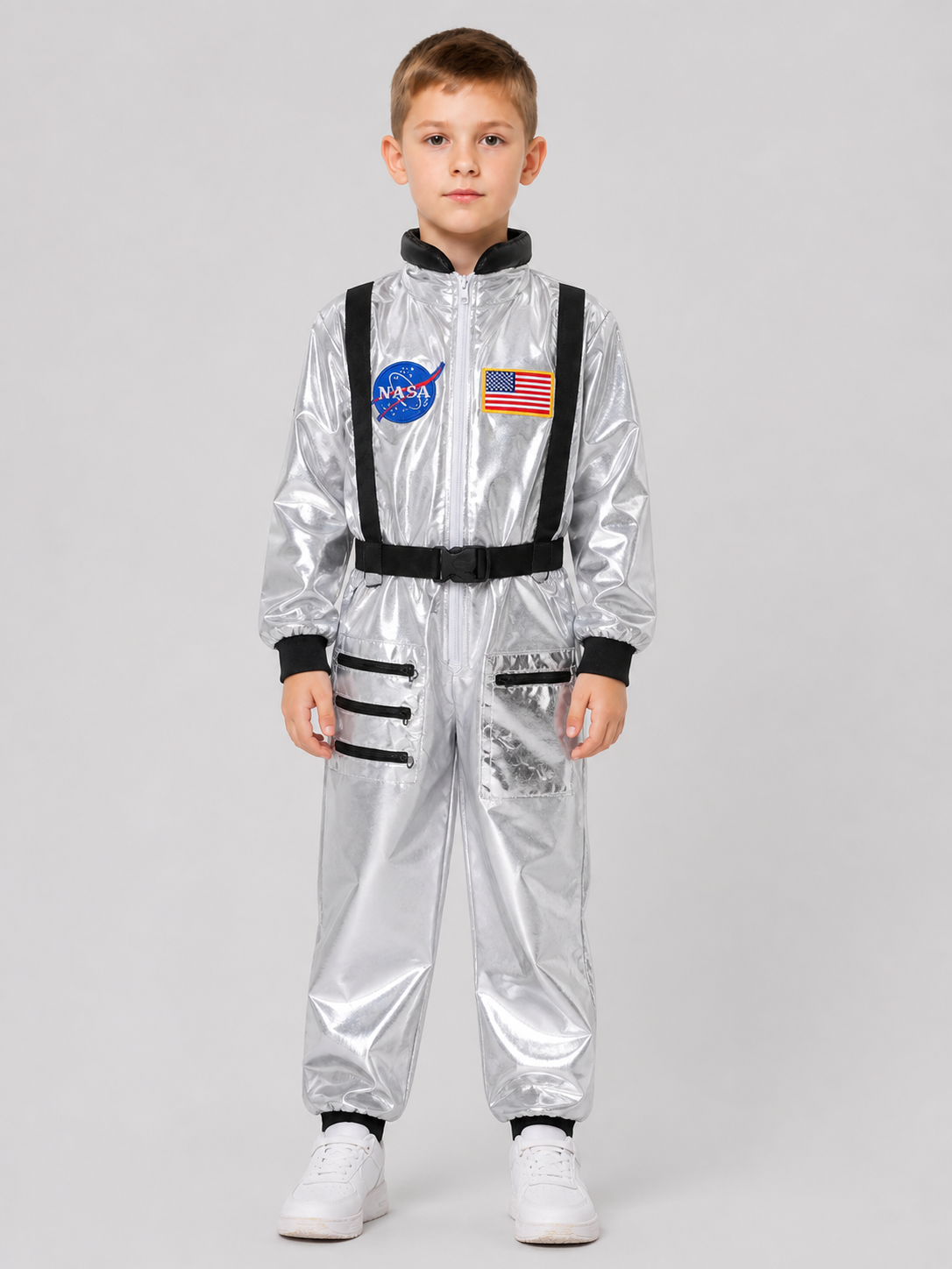 Silver Astronaut Costume, Cosplay Jumpsuit Costumes detail 3
