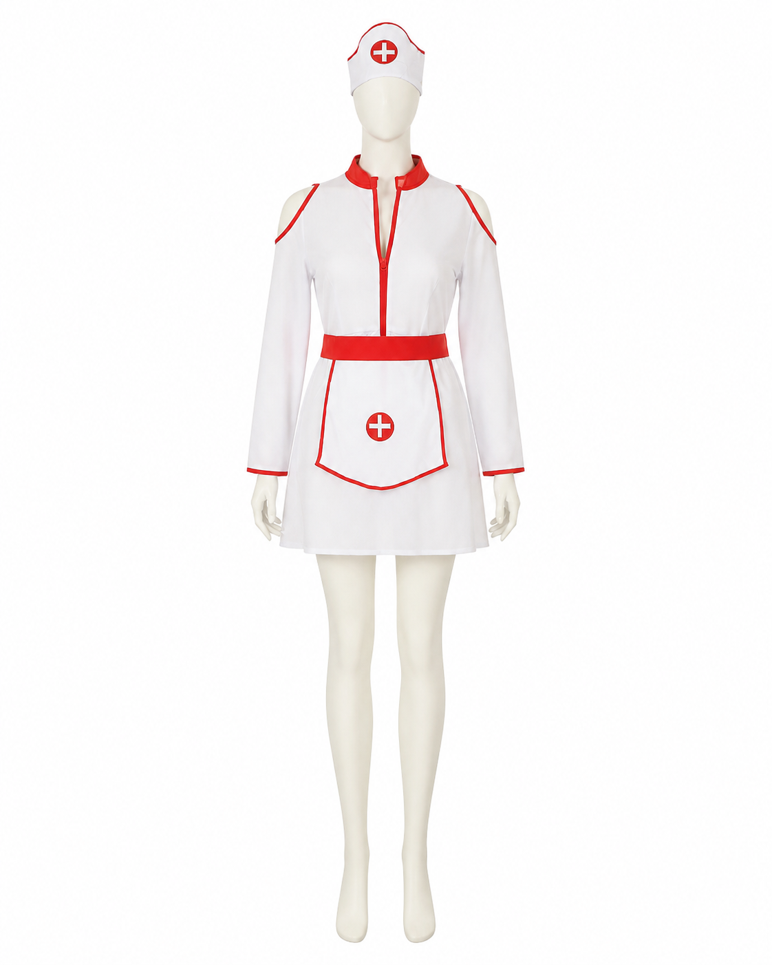 White Medical Costume with Red Trim Costumes detail 3