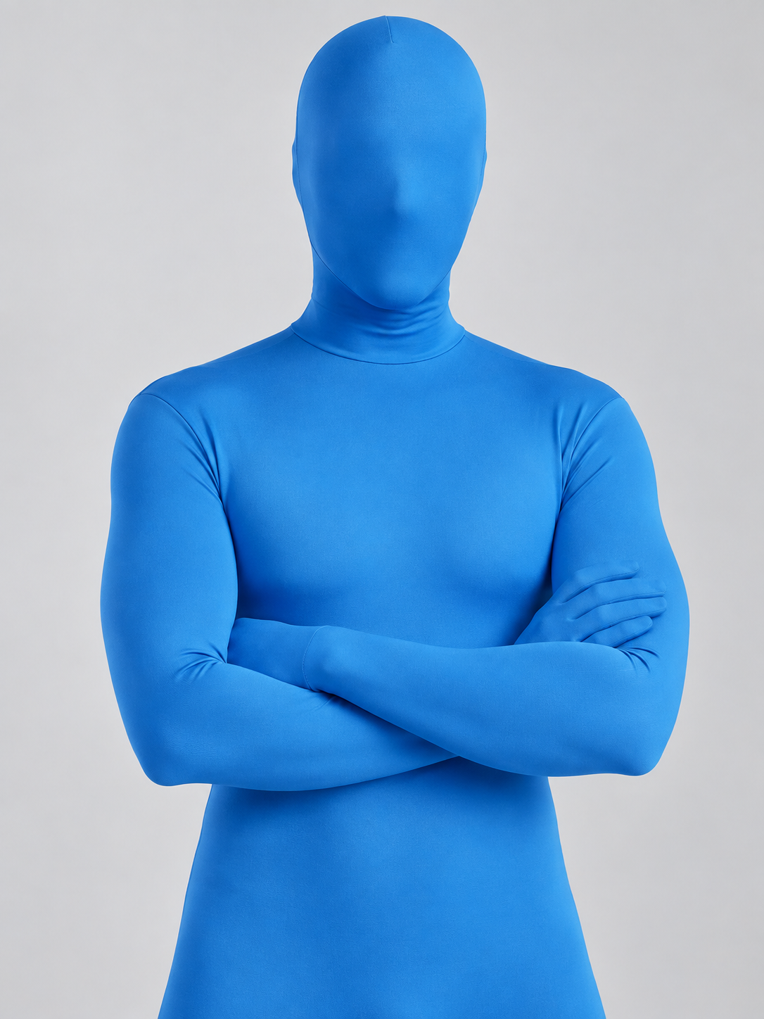 Sky blue cosplay bodysuit, milk silk